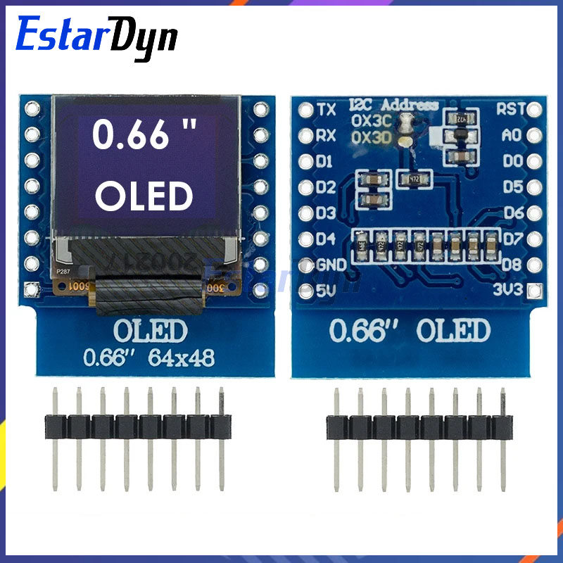 Wemos D1 - จอ LCD แสดงผล OLED ขนาด0.66นิ้วใช้ได้กับ wemos