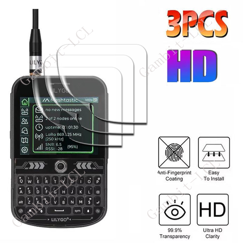 Lolin S3 - 3PCS ฟิล์มไฮโดรเจลสำหรับ LILYGO T-Deck Plus ESP32-S3