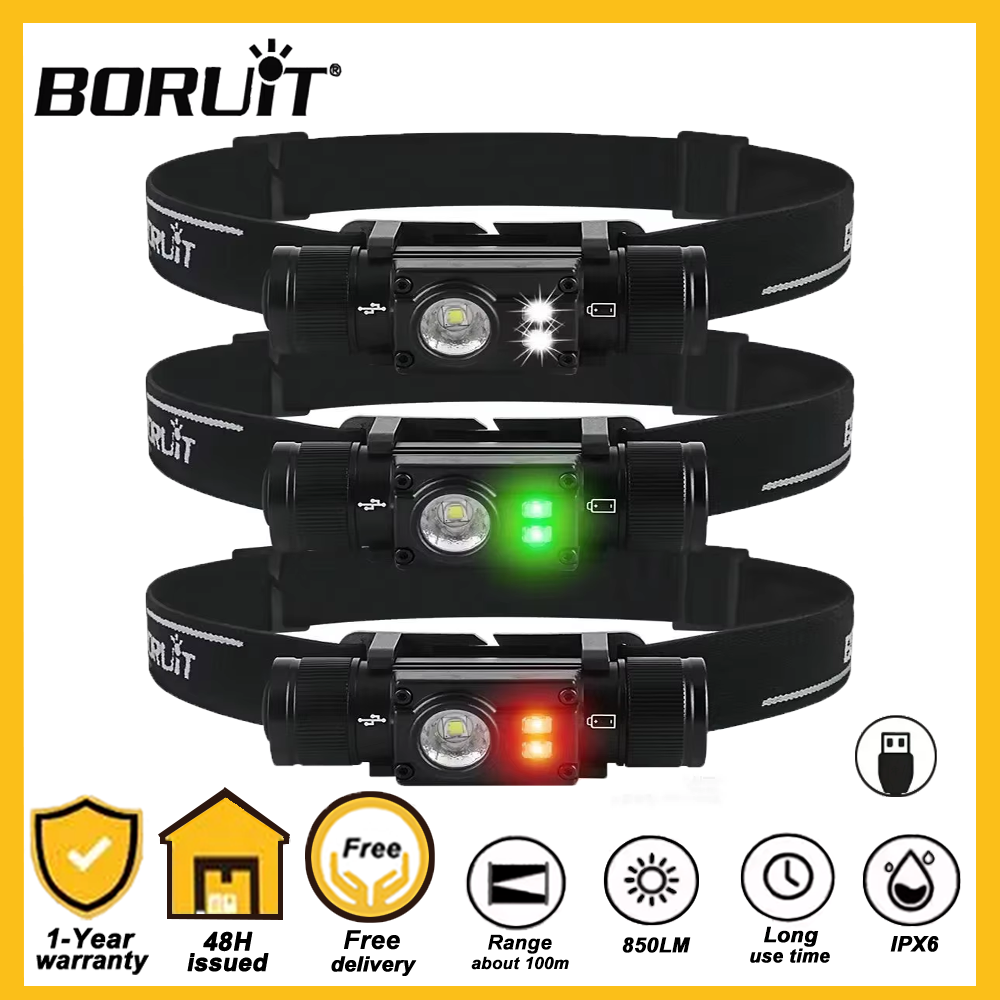 Lolin D32 - BORUiT HP500 LED ไฟหน้า 18650 แบตเตอรี่