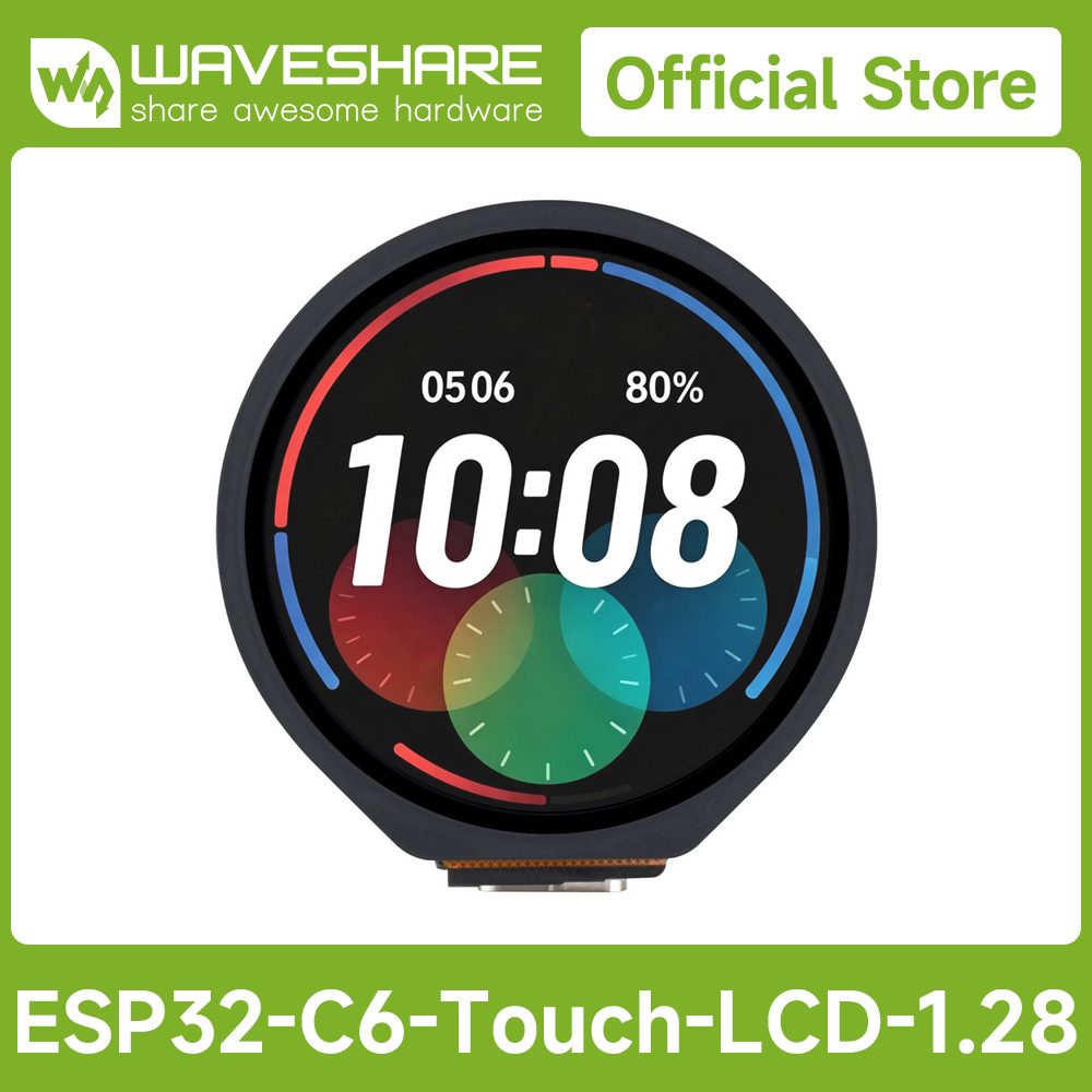 Waveshare Esp32 - บอร์ดพัฒนา ESP32-C6 พร้อมหน้าจอสัมผัส LCD ขนาด 1.28