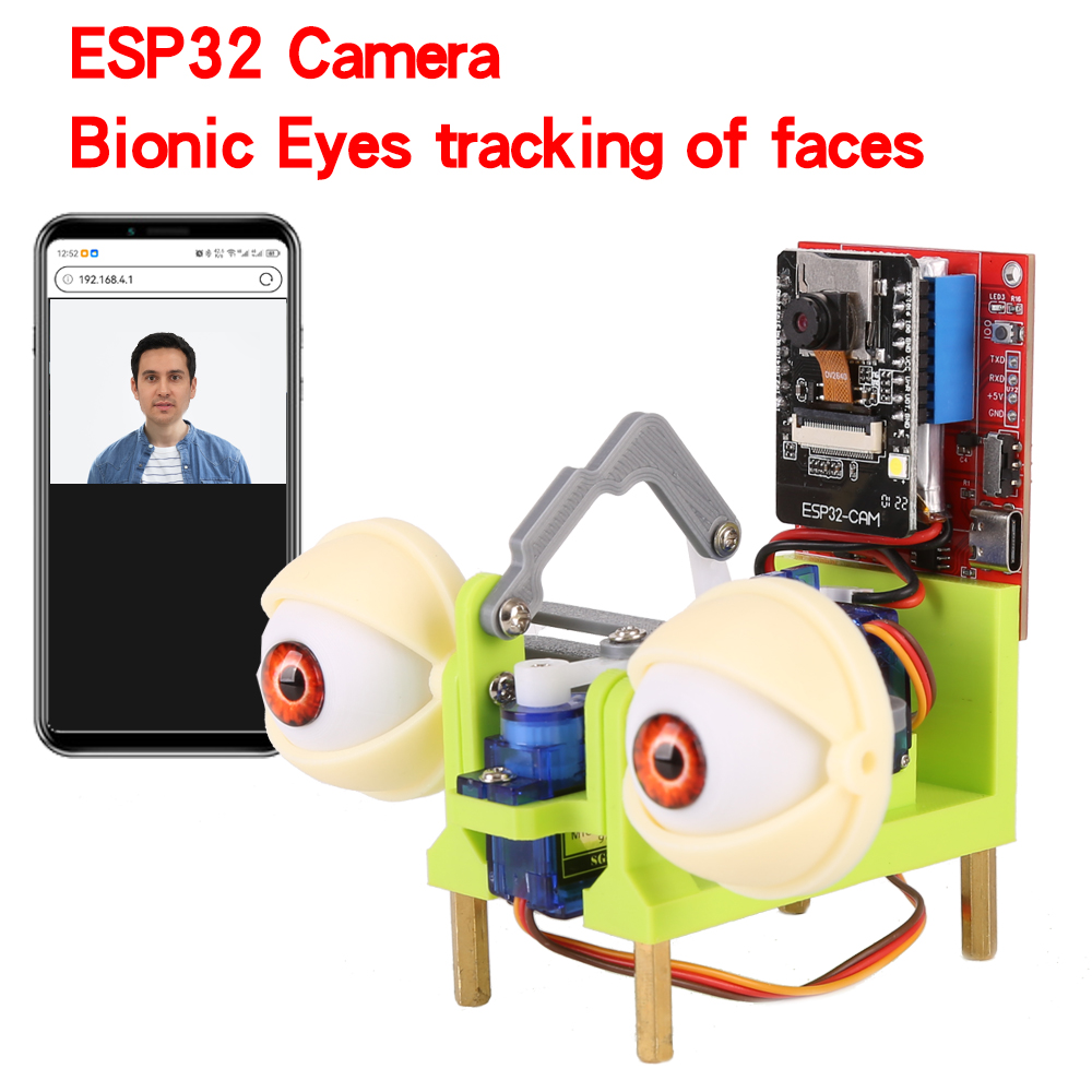 Doit Esp32 - WatchEye ESP32 กล้อง Bionic Eyes การติดตามใบหน้ากล้องการติดตามใบหน้า
