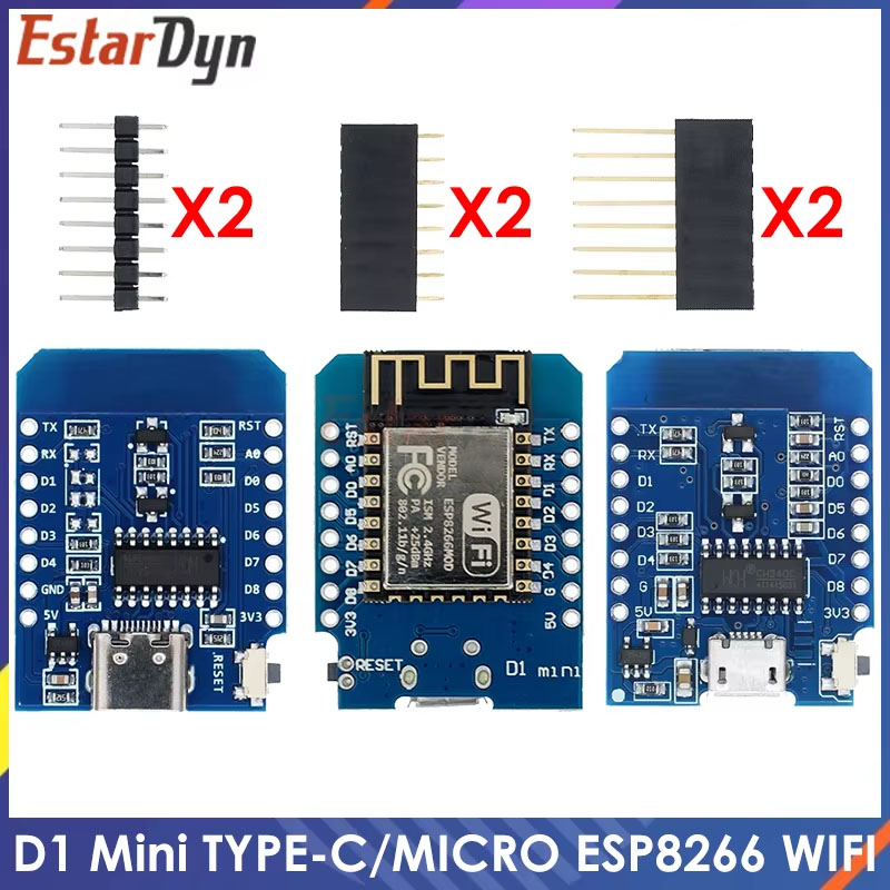 D1 Mini TYPE-C/MICRO ESP8266 E - Nodemcuv2 บทวิจารณ์และราคา