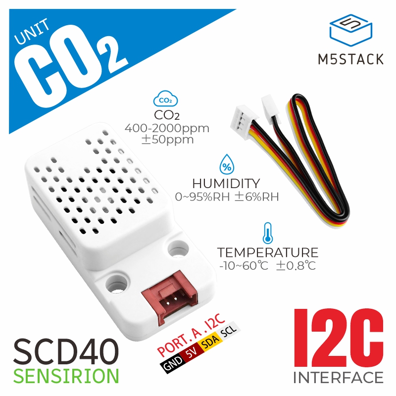 ชุดตรวจวัด CO2 ของ M5Stack พร้ - M5Stack บทวิจารณ์และราคา