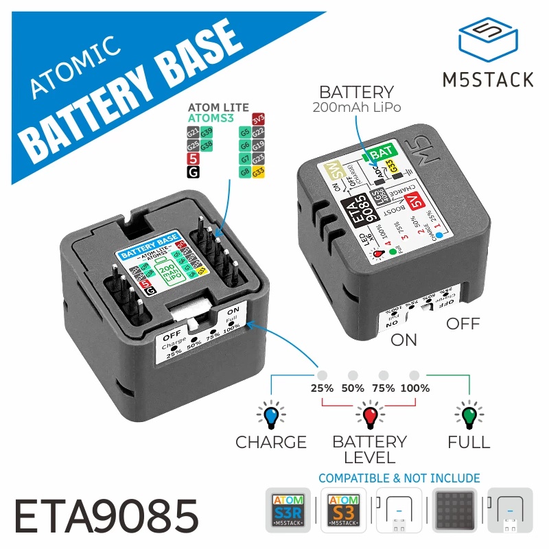 M5Stack Atomic Battery Base ฐา - M5Stack Core2 บทวิจารณ์และราคา