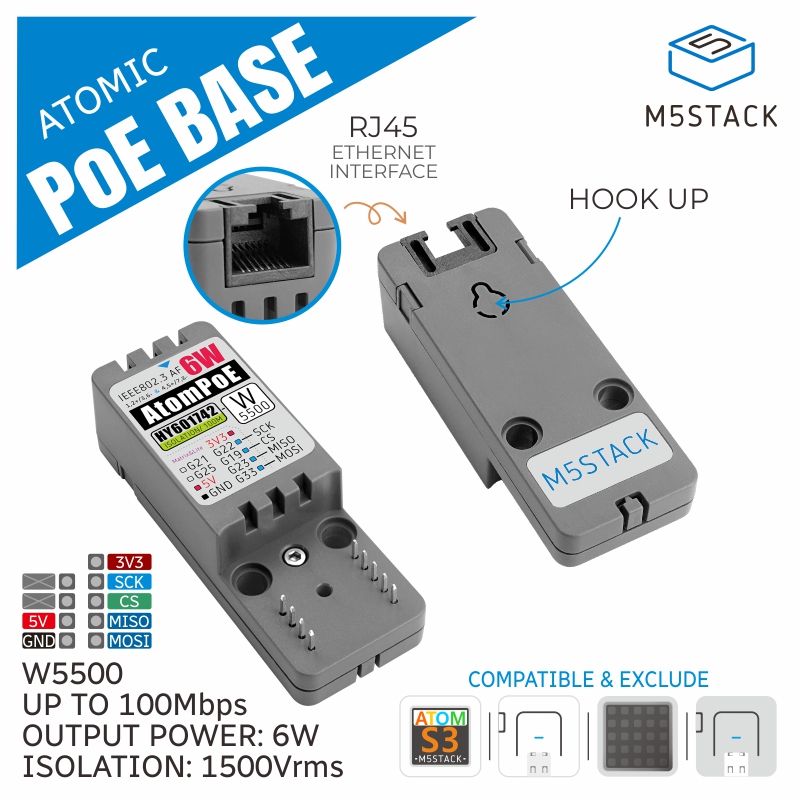 M5Stack ฐาน ATOMIC PoE อย่างเป - M5Stack บทวิจารณ์และราคา